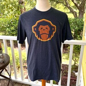 Howler Bros. Gray Monkey Logo Tee Shirt. Large.